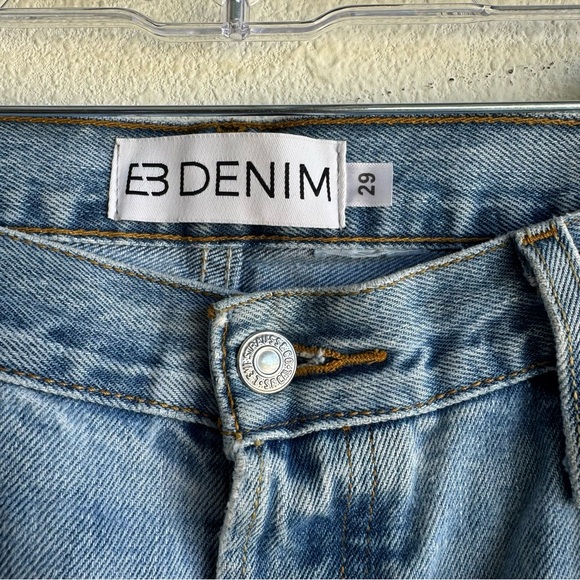 EB DENIM reworked frayed high-rise straight-leg jeans - Picture 2 of 5